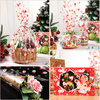 Timeuprise XMAS Clear Cellophane Wrapper For Basket