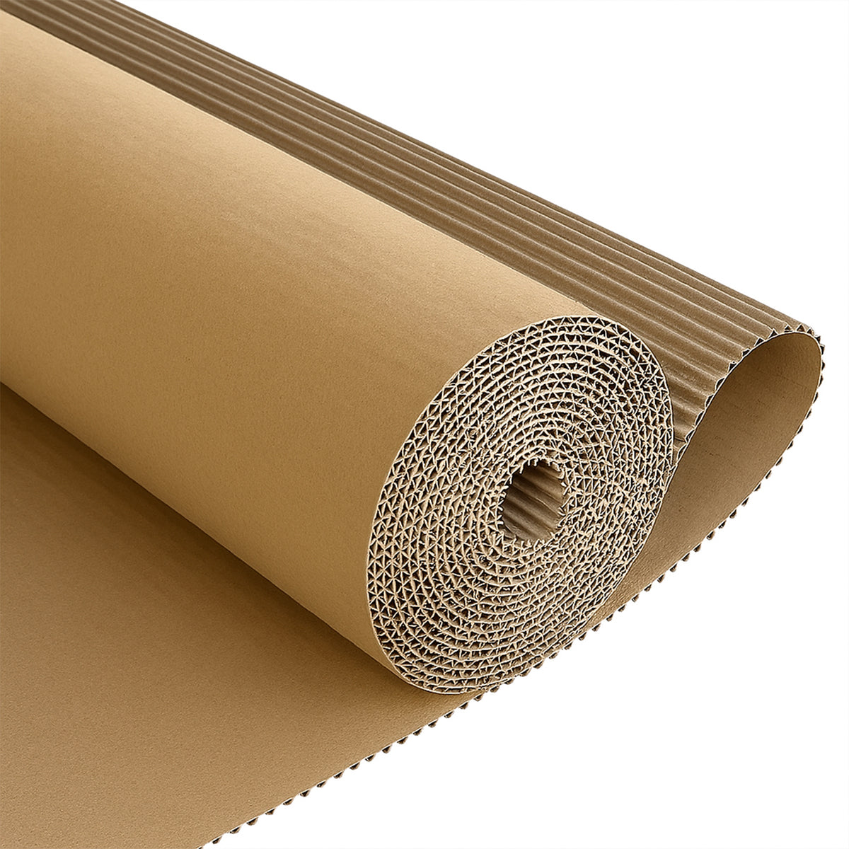 brown corrugated cardboard paper roll