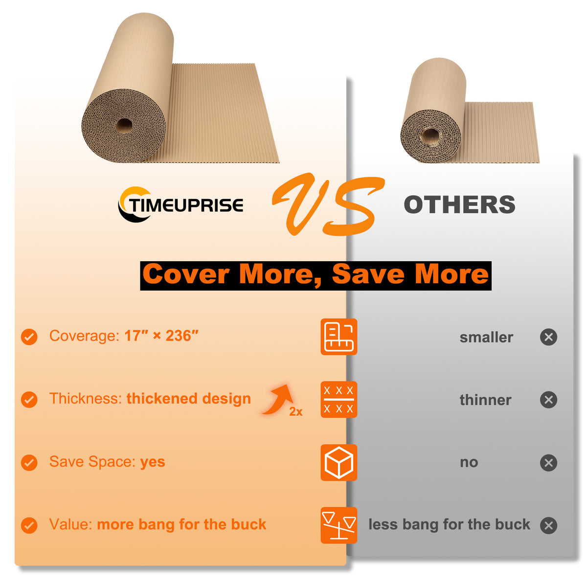 brown corrugated cardboard paper roll advantage