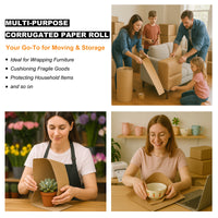 brown corrugated cardboard paper roll application