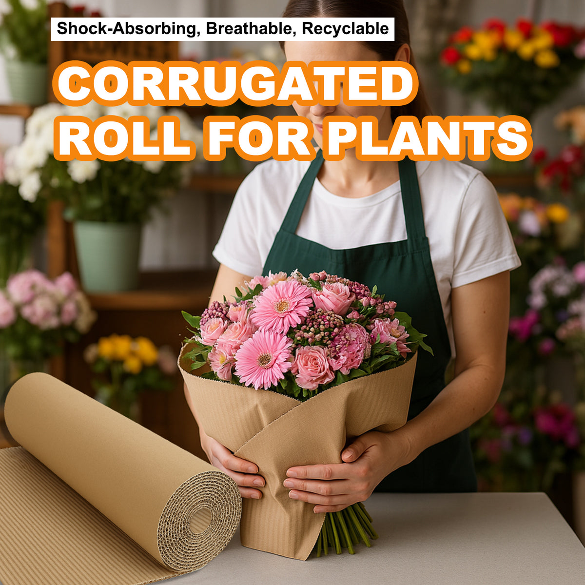 brown corrugated cardboard paper roll for packing