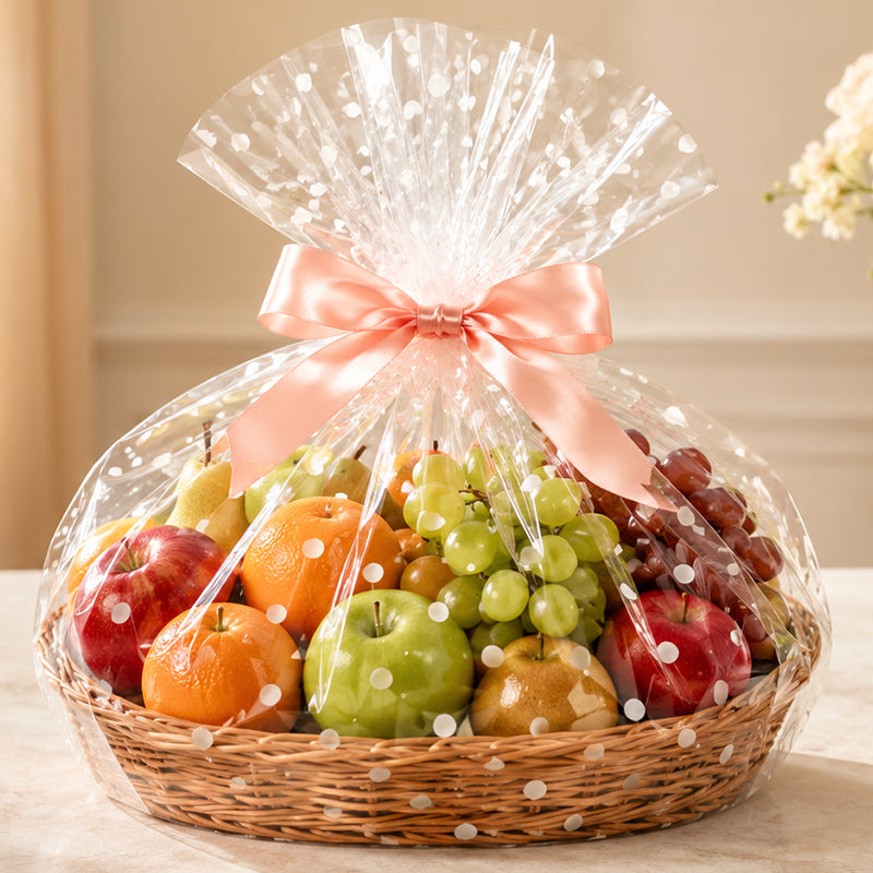 cellophane fruit basket wrap