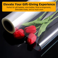 clear cellophane gift wrapping paper roll