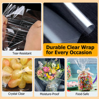 clear cellophane wrapping paper roll advantage