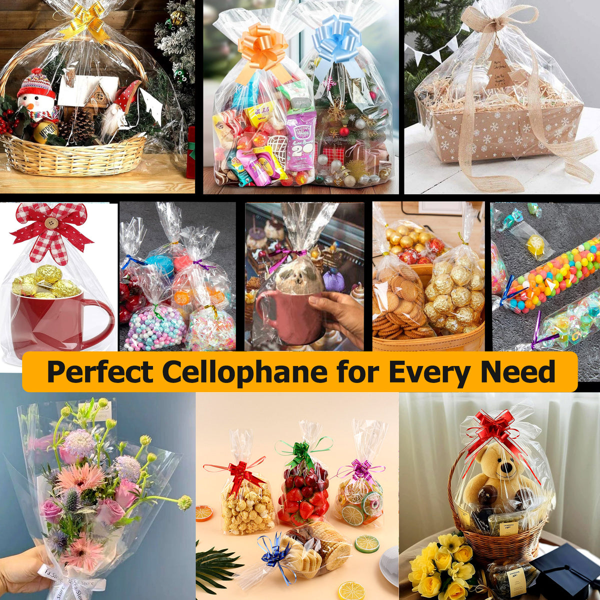 clear cellophane wrapping paper roll application