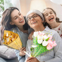 clear yellow polka dot cellophane wrap for mother's day gift