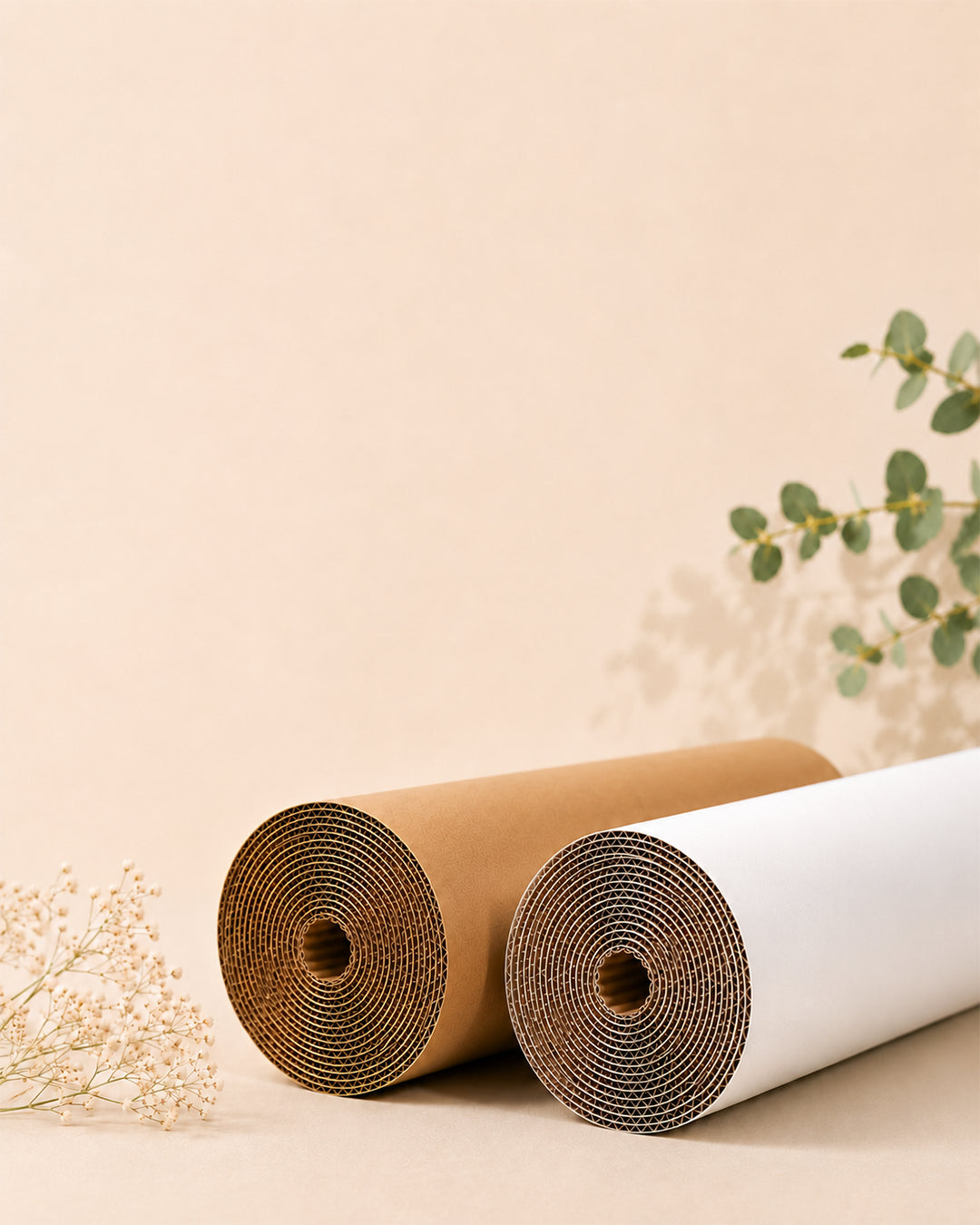 corrugated paper roll mobile banner