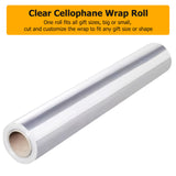 plastic clear cellophane gift wrapping paper roll
