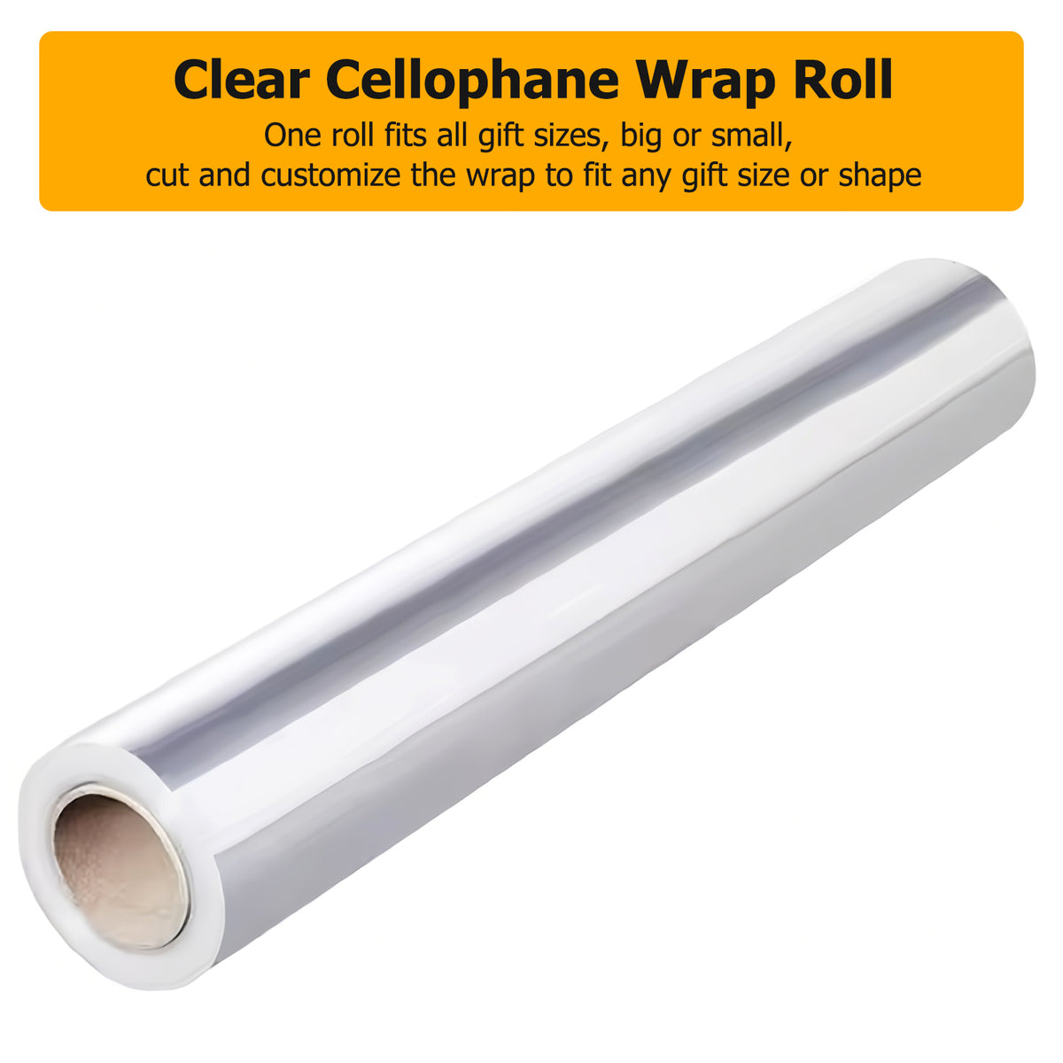 plastic clear cellophane gift wrapping paper roll