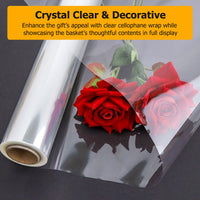 transparent cellophane gift wrapping paper roll