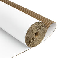 white corrugated cardboard paper roll