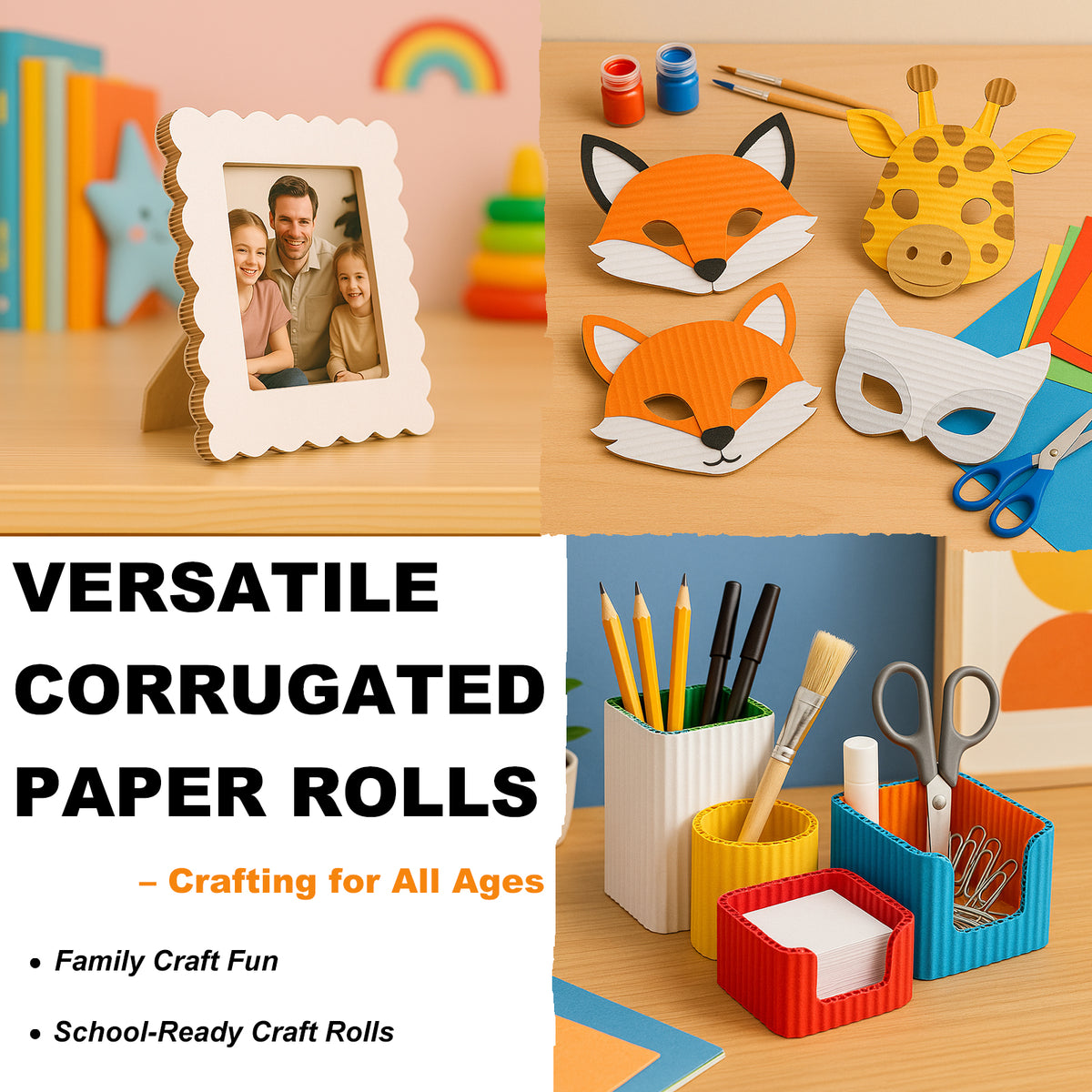 white corrugated cardboard paper roll applications