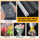 white polka dot cellophane wrap roll advantage