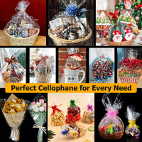 white polka dot cellophane wrap roll application