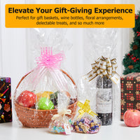 white polka dot cellophane wrap roll for gift baskets